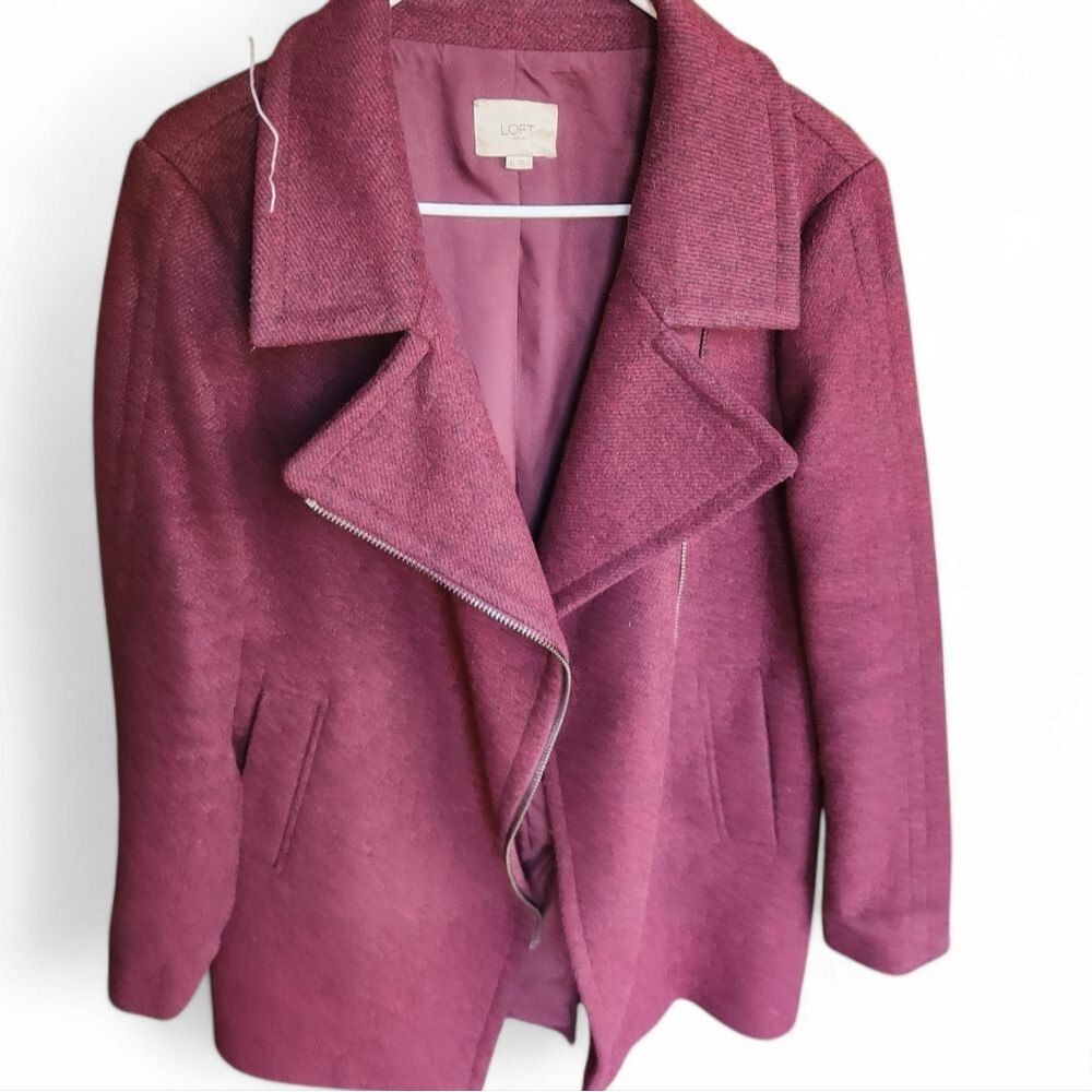 Loft Zip Burgundy Peacoat M - Picture 10 of 10